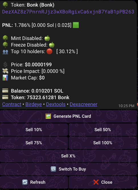 UNICORNBOT App Interface